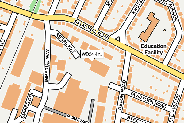 WD24 4YJ map - OS OpenMap – Local (Ordnance Survey) WD24 4YJ map - OS OpenMap – Local (Ordnance Survey)