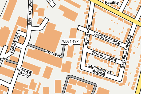 WD24 4YP map - OS OpenMap – Local (Ordnance Survey) WD24 4YP map - OS OpenMap – Local (Ordnance Survey)
