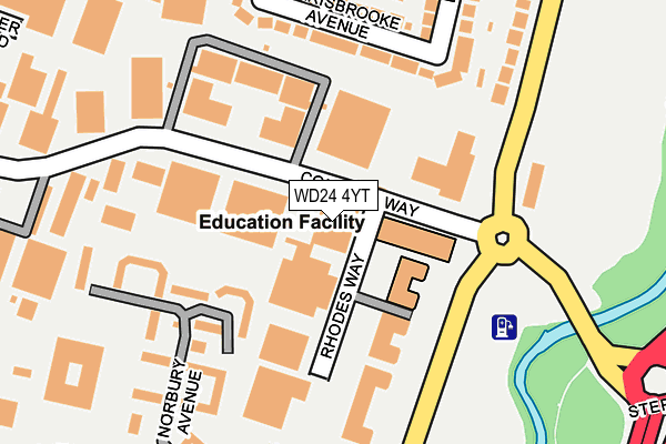 WD24 4YT map - OS OpenMap – Local (Ordnance Survey) WD24 4YT map - OS OpenMap – Local (Ordnance Survey)