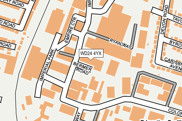 WD24 4YX map - OS OpenMap – Local (Ordnance Survey) WD24 4YX map - OS OpenMap – Local (Ordnance Survey)