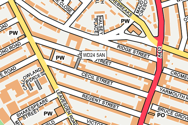 WD24 5AN map - OS OpenMap – Local (Ordnance Survey) WD24 5AN map - OS OpenMap – Local (Ordnance Survey)