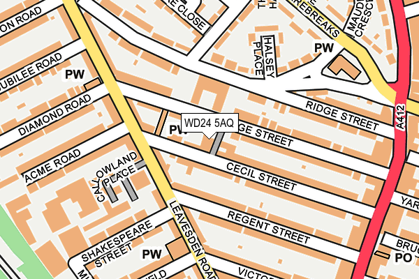 WD24 5AQ map - OS OpenMap – Local (Ordnance Survey) WD24 5AQ map - OS OpenMap – Local (Ordnance Survey)