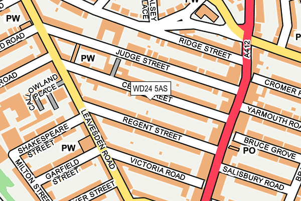 WD24 5AS map - OS OpenMap – Local (Ordnance Survey) WD24 5AS map - OS OpenMap – Local (Ordnance Survey)