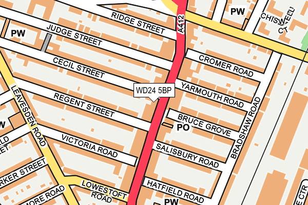 WD24 5BP map - OS OpenMap – Local (Ordnance Survey) WD24 5BP map - OS OpenMap – Local (Ordnance Survey)
