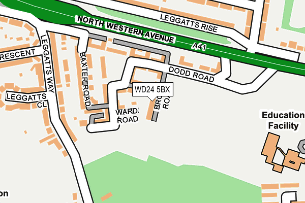 WD24 5BX map - OS OpenMap – Local (Ordnance Survey) WD24 5BX map - OS OpenMap – Local (Ordnance Survey)