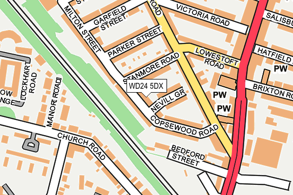 WD24 5DX map - OS OpenMap – Local (Ordnance Survey) WD24 5DX map - OS OpenMap – Local (Ordnance Survey)