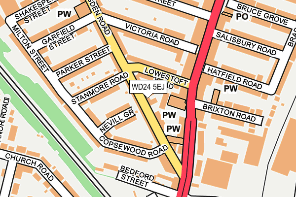 WD24 5EJ map - OS OpenMap – Local (Ordnance Survey) WD24 5EJ map - OS OpenMap – Local (Ordnance Survey)