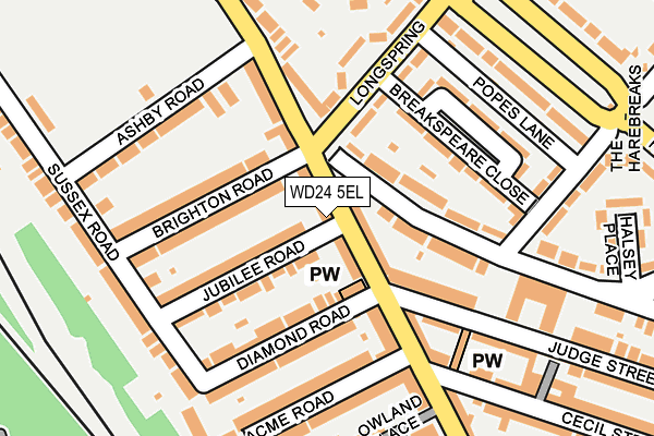WD24 5EL map - OS OpenMap – Local (Ordnance Survey) WD24 5EL map - OS OpenMap – Local (Ordnance Survey)
