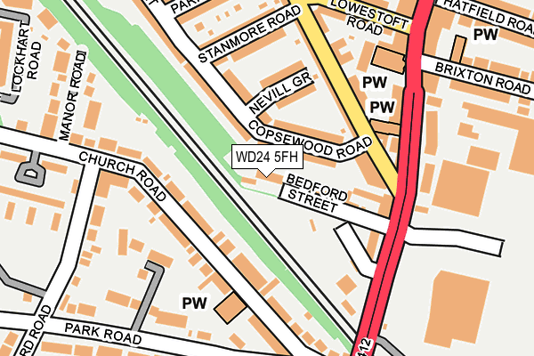 WD24 5FH map - OS OpenMap – Local (Ordnance Survey) WD24 5FH map - OS OpenMap – Local (Ordnance Survey)