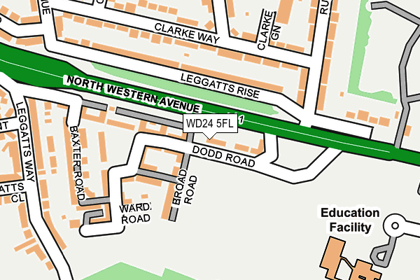 WD24 5FL map - OS OpenMap – Local (Ordnance Survey) WD24 5FL map - OS OpenMap – Local (Ordnance Survey)
