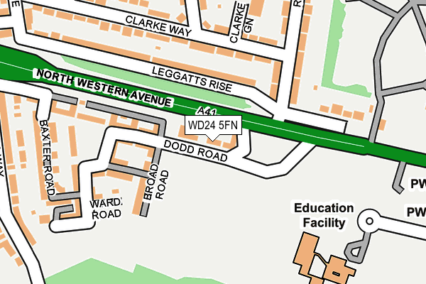 WD24 5FN map - OS OpenMap – Local (Ordnance Survey) WD24 5FN map - OS OpenMap – Local (Ordnance Survey)