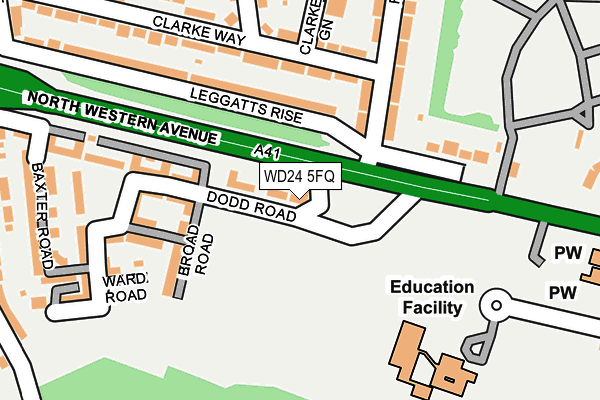 WD24 5FQ map - OS OpenMap – Local (Ordnance Survey) WD24 5FQ map - OS OpenMap – Local (Ordnance Survey)