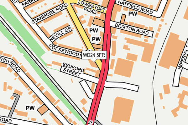 WD24 5FR map - OS OpenMap – Local (Ordnance Survey) WD24 5FR map - OS OpenMap – Local (Ordnance Survey)