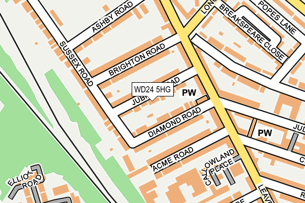 WD24 5HG map - OS OpenMap – Local (Ordnance Survey) WD24 5HG map - OS OpenMap – Local (Ordnance Survey)