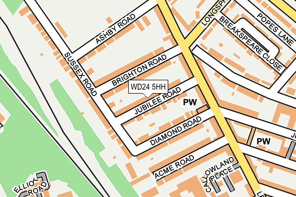 WD24 5HH map - OS OpenMap – Local (Ordnance Survey) WD24 5HH map - OS OpenMap – Local (Ordnance Survey)