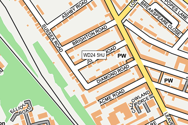 WD24 5HJ map - OS OpenMap – Local (Ordnance Survey) WD24 5HJ map - OS OpenMap – Local (Ordnance Survey)