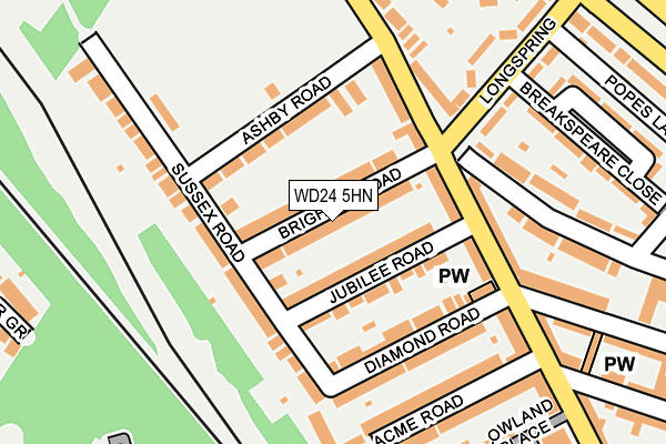 WD24 5HN map - OS OpenMap – Local (Ordnance Survey) WD24 5HN map - OS OpenMap – Local (Ordnance Survey)