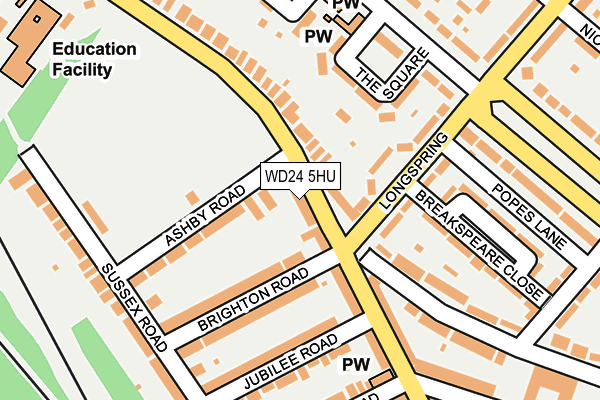 WD24 5HU map - OS OpenMap – Local (Ordnance Survey) WD24 5HU map - OS OpenMap – Local (Ordnance Survey)