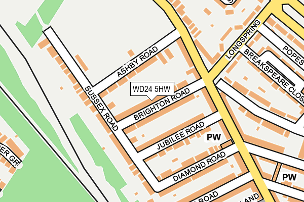 WD24 5HW map - OS OpenMap – Local (Ordnance Survey) WD24 5HW map - OS OpenMap – Local (Ordnance Survey)