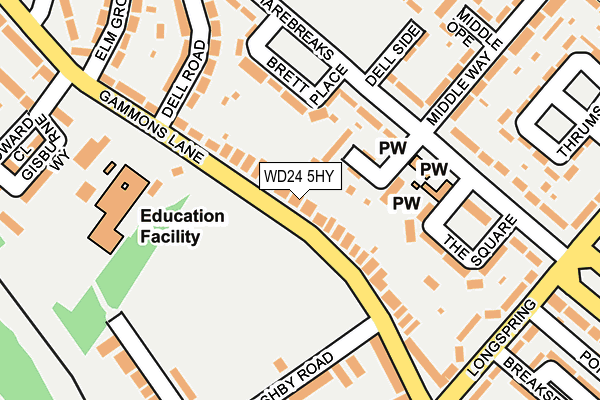 WD24 5HY map - OS OpenMap – Local (Ordnance Survey) WD24 5HY map - OS OpenMap – Local (Ordnance Survey)