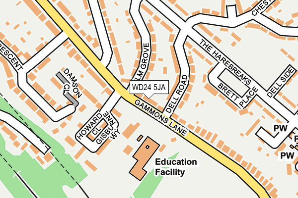 WD24 5JA map - OS OpenMap – Local (Ordnance Survey) WD24 5JA map - OS OpenMap – Local (Ordnance Survey)