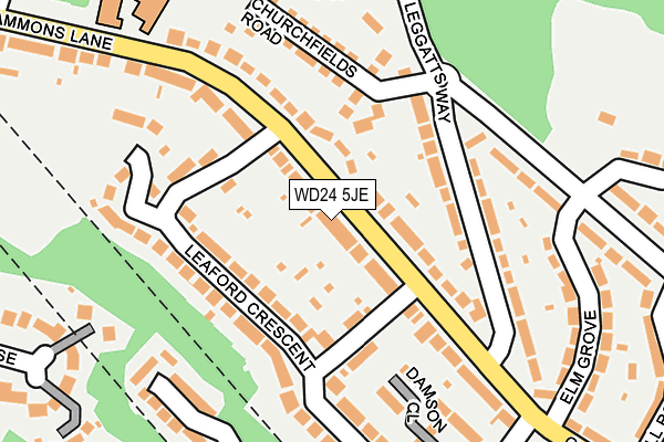 WD24 5JE map - OS OpenMap – Local (Ordnance Survey) WD24 5JE map - OS OpenMap – Local (Ordnance Survey)