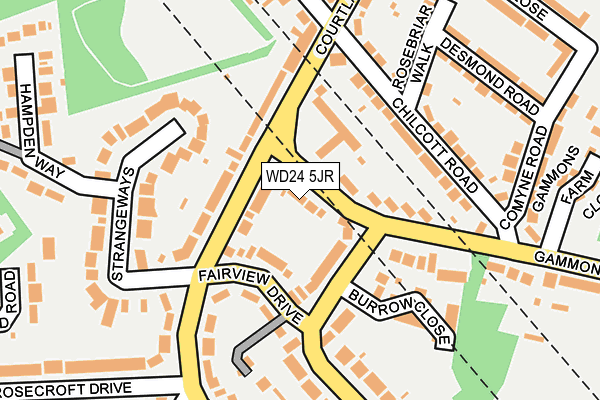 WD24 5JR map - OS OpenMap – Local (Ordnance Survey) WD24 5JR map - OS OpenMap – Local (Ordnance Survey)