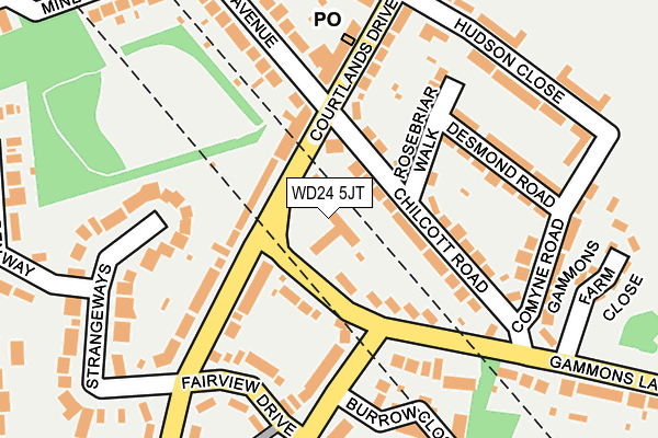 WD24 5JT map - OS OpenMap – Local (Ordnance Survey) WD24 5JT map - OS OpenMap – Local (Ordnance Survey)