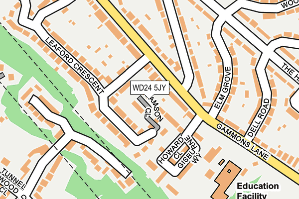 WD24 5JY map - OS OpenMap – Local (Ordnance Survey) WD24 5JY map - OS OpenMap – Local (Ordnance Survey)