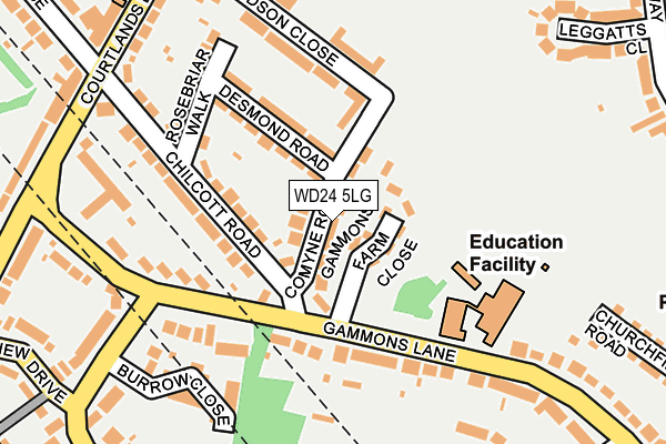 WD24 5LG map - OS OpenMap – Local (Ordnance Survey) WD24 5LG map - OS OpenMap – Local (Ordnance Survey)