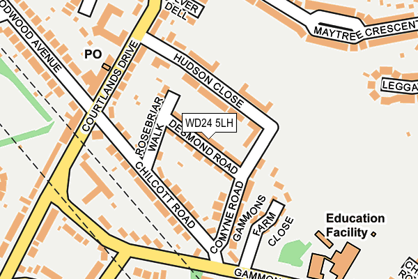 WD24 5LH map - OS OpenMap – Local (Ordnance Survey) WD24 5LH map - OS OpenMap – Local (Ordnance Survey)