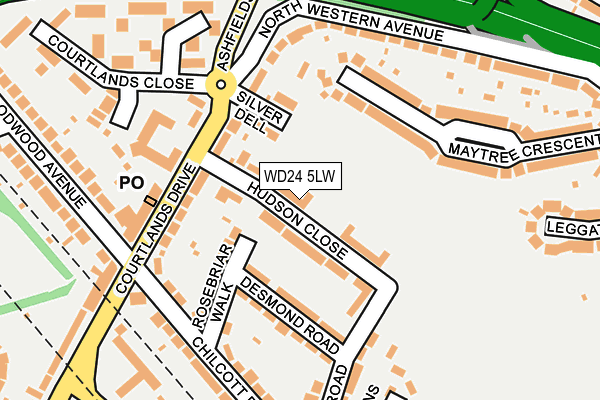 WD24 5LW map - OS OpenMap – Local (Ordnance Survey) WD24 5LW map - OS OpenMap – Local (Ordnance Survey)