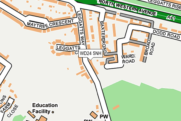 WD24 5NH map - OS OpenMap – Local (Ordnance Survey) WD24 5NH map - OS OpenMap – Local (Ordnance Survey)