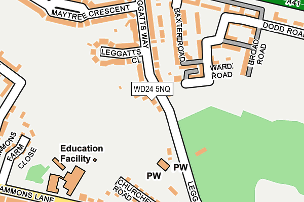 WD24 5NQ map - OS OpenMap – Local (Ordnance Survey)