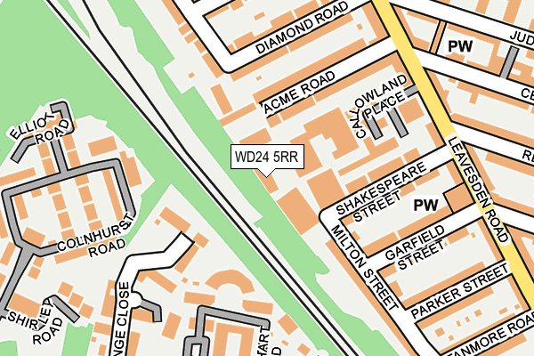 WD24 5RR map - OS OpenMap – Local (Ordnance Survey) WD24 5RR map - OS OpenMap – Local (Ordnance Survey)