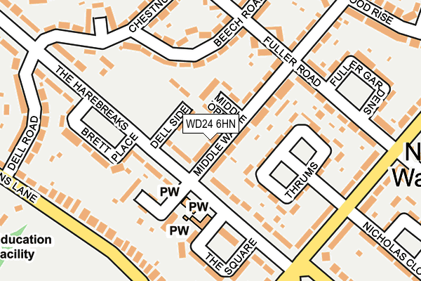 WD24 6HN map - OS OpenMap – Local (Ordnance Survey) WD24 6HN map - OS OpenMap – Local (Ordnance Survey)