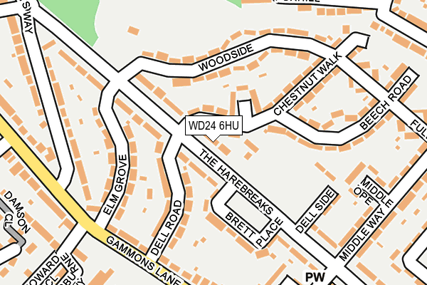 WD24 6HU map - OS OpenMap – Local (Ordnance Survey) WD24 6HU map - OS OpenMap – Local (Ordnance Survey)