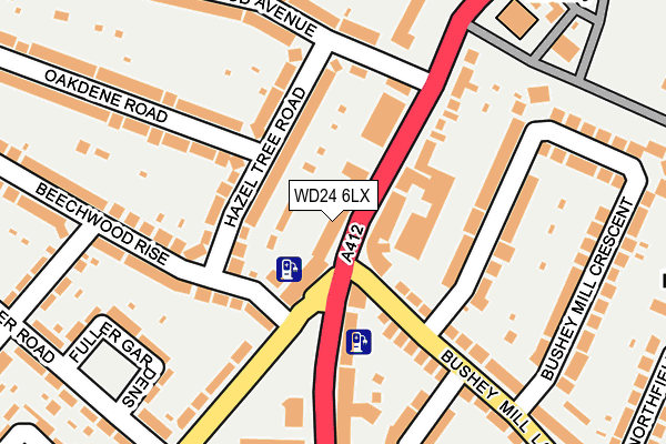 WD24 6LX map - OS OpenMap – Local (Ordnance Survey) WD24 6LX map - OS OpenMap – Local (Ordnance Survey)