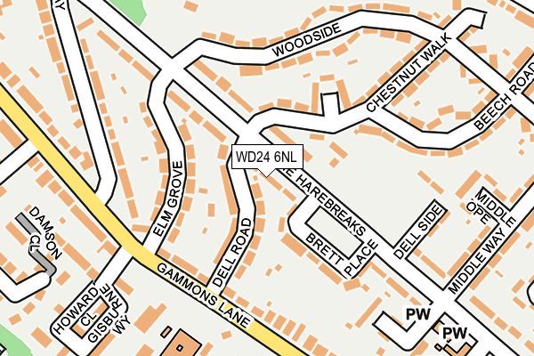 WD24 6NL map - OS OpenMap – Local (Ordnance Survey) WD24 6NL map - OS OpenMap – Local (Ordnance Survey)