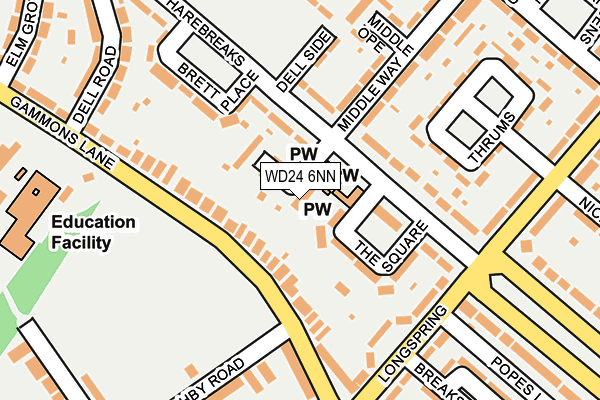 WD24 6NN map - OS OpenMap – Local (Ordnance Survey) WD24 6NN map - OS OpenMap – Local (Ordnance Survey)