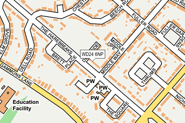 WD24 6NP map - OS OpenMap – Local (Ordnance Survey) WD24 6NP map - OS OpenMap – Local (Ordnance Survey)