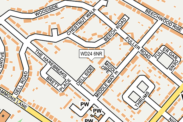 WD24 6NR map - OS OpenMap – Local (Ordnance Survey) WD24 6NR map - OS OpenMap – Local (Ordnance Survey)