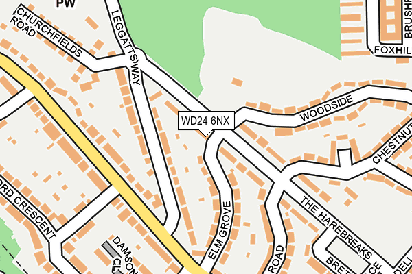 WD24 6NX map - OS OpenMap – Local (Ordnance Survey) WD24 6NX map - OS OpenMap – Local (Ordnance Survey)