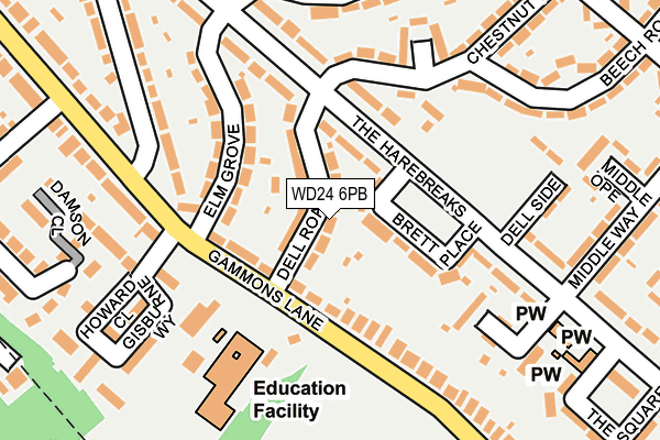 WD24 6PB map - OS OpenMap – Local (Ordnance Survey) WD24 6PB map - OS OpenMap – Local (Ordnance Survey)