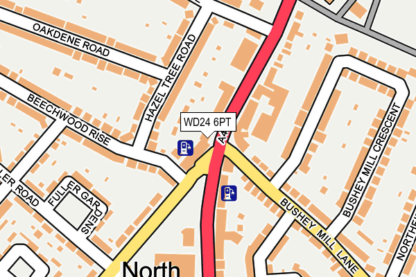WD24 6PT map - OS OpenMap – Local (Ordnance Survey) WD24 6PT map - OS OpenMap – Local (Ordnance Survey)