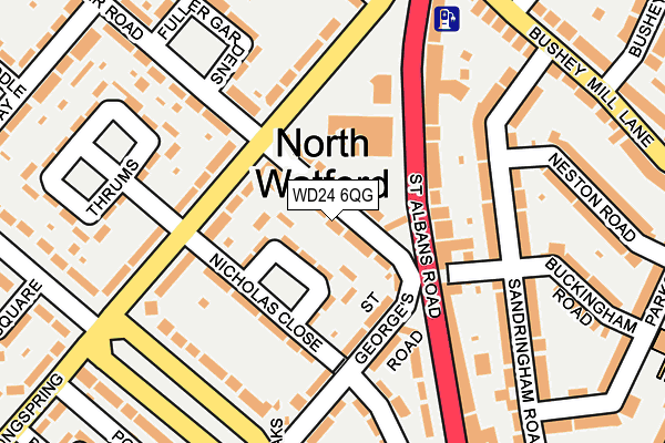WD24 6QG map - OS OpenMap – Local (Ordnance Survey) WD24 6QG map - OS OpenMap – Local (Ordnance Survey)