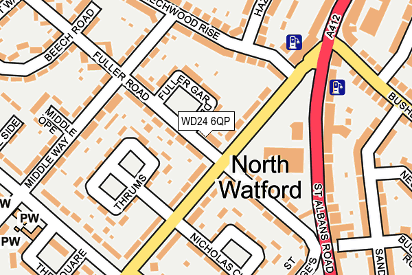 WD24 6QP map - OS OpenMap – Local (Ordnance Survey) WD24 6QP map - OS OpenMap – Local (Ordnance Survey)
