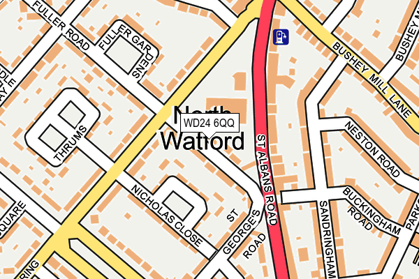 WD24 6QQ map - OS OpenMap – Local (Ordnance Survey) WD24 6QQ map - OS OpenMap – Local (Ordnance Survey)