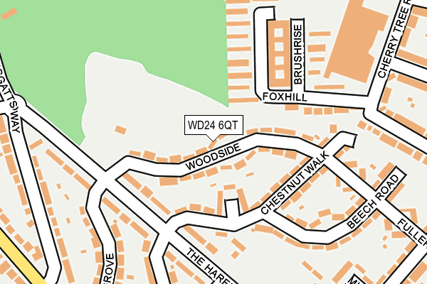 WD24 6QT map - OS OpenMap – Local (Ordnance Survey) WD24 6QT map - OS OpenMap – Local (Ordnance Survey)