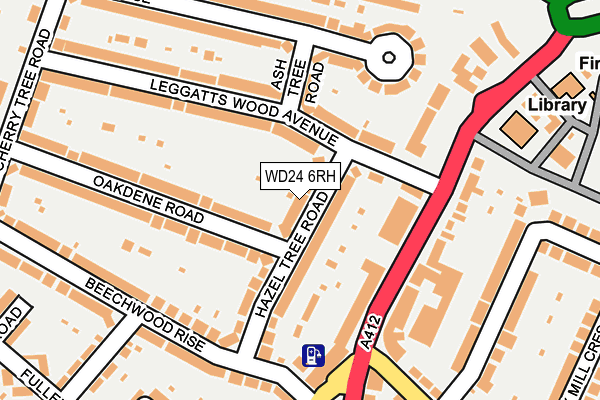 WD24 6RH map - OS OpenMap – Local (Ordnance Survey) WD24 6RH map - OS OpenMap – Local (Ordnance Survey)